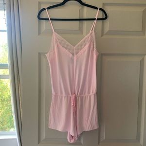 Victorias Secret Light Pink Romper Slip Size Small